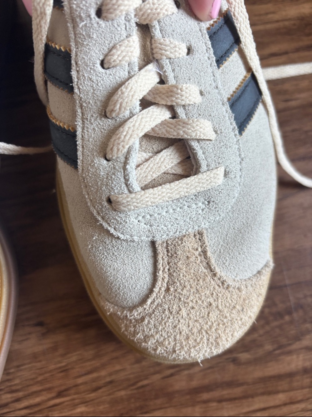 Adidas Gazelle Black, Gold and Tan - Like New - Picture 5 of 5